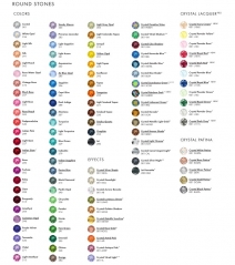 crystal color card