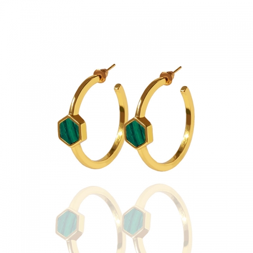 Malachite earrings