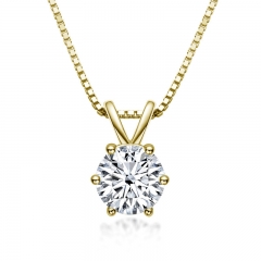 Six claw stone necklace in S925