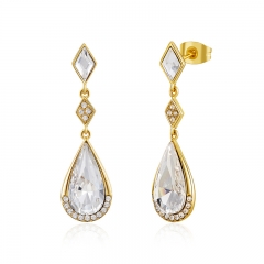 Earrings with Swa clear crystal