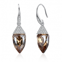 earrings with yellow swa crystal