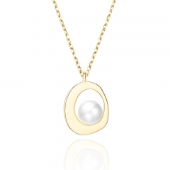 Pearl pendant necklace in 925 sterling silver