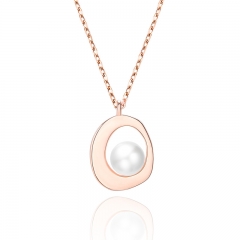 Pearl pendant necklace in 925 sterling silver