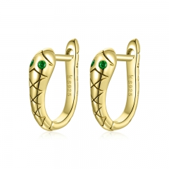 snake hoop earrings