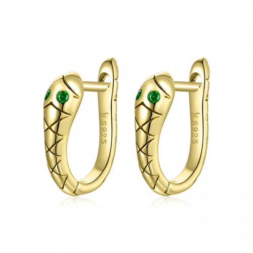 snake hoop earrings