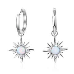 hoop opal earrings