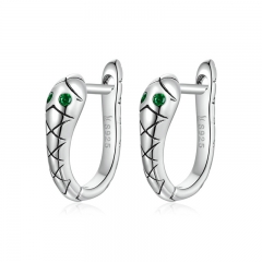 snake hoop earrings