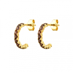 Small C earrings