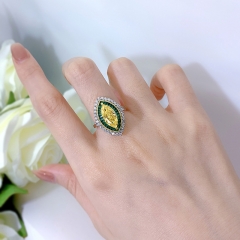 Gemstone ring in S925