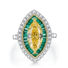 Gemstone ring in S925