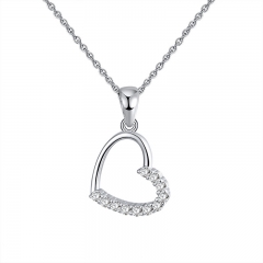 wholesale heart pendant necklace in 925 sterling silver for Valentine's day