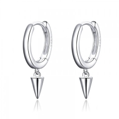 cross huggie hoop earrings