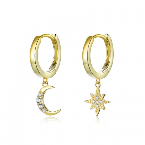 cross huggie hoop earrings