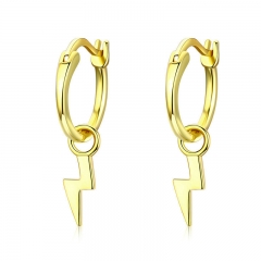 cross huggie hoop earrings