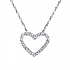 wholesale heart pendant necklace in 925 sterling silver for Valentine's day